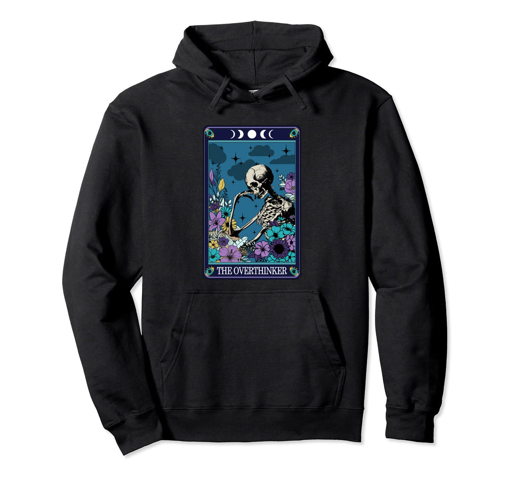 Funny Overthinker Tarot Card Hoodie - Custom Art Print for Adults - T-Shirt, Sweatshirt, Hoodie