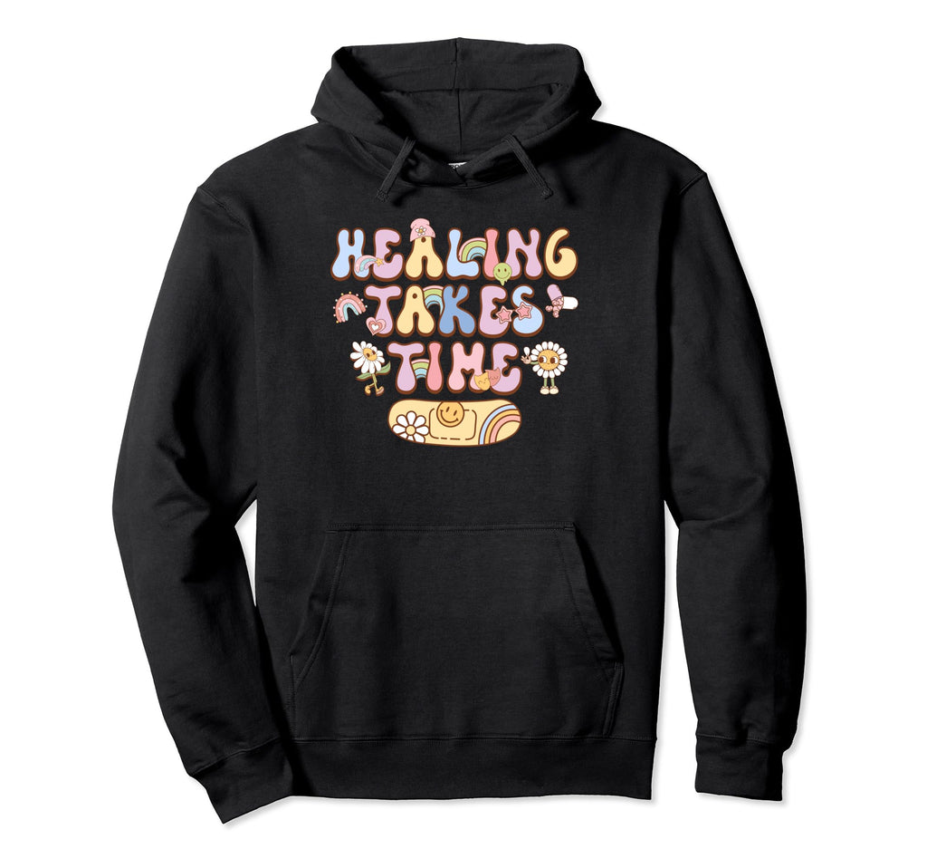 Healing Takes Time Mental Health Matters Hoodie - Graphic Print Unisex - T-Shirt, Sweatshirt, Hoodie