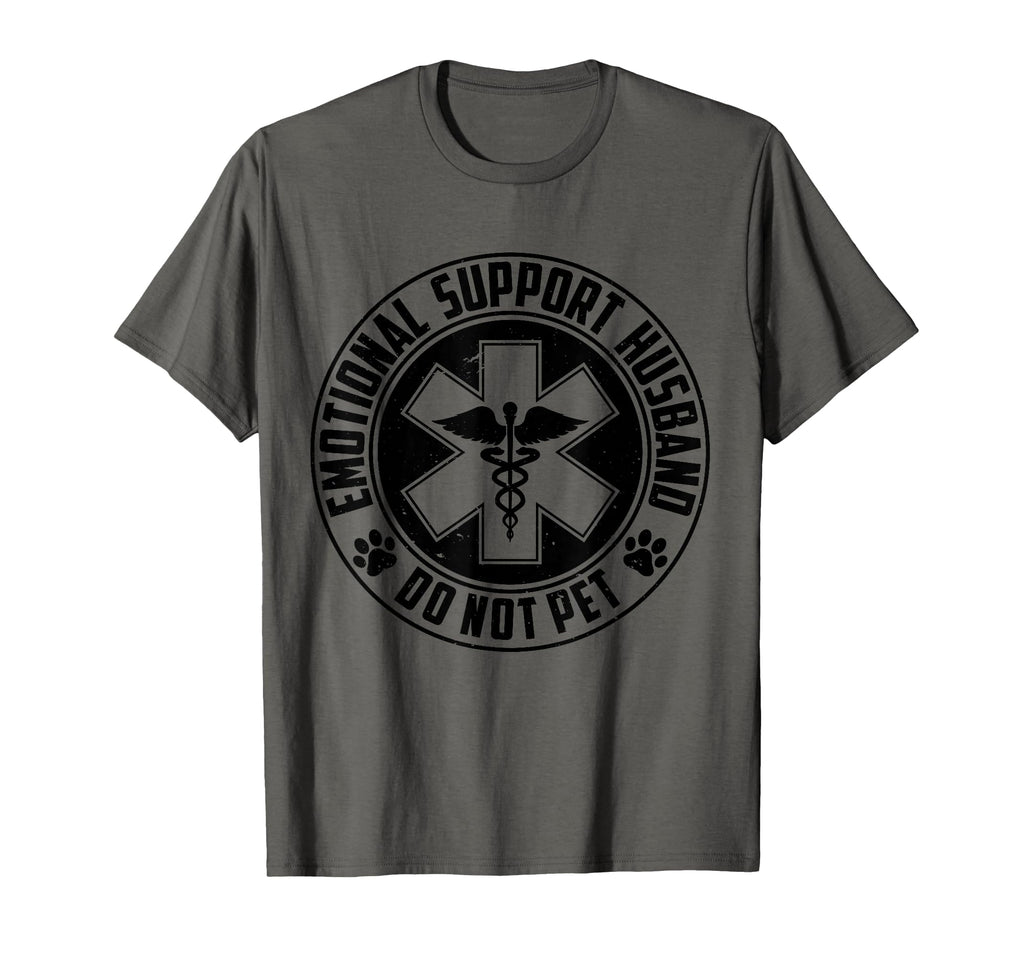 Emotional Support Husband Non Pet Couples T-Shirt - Streetwear Style Unisex - T-Shirt, Sweatshirt, Hoodie