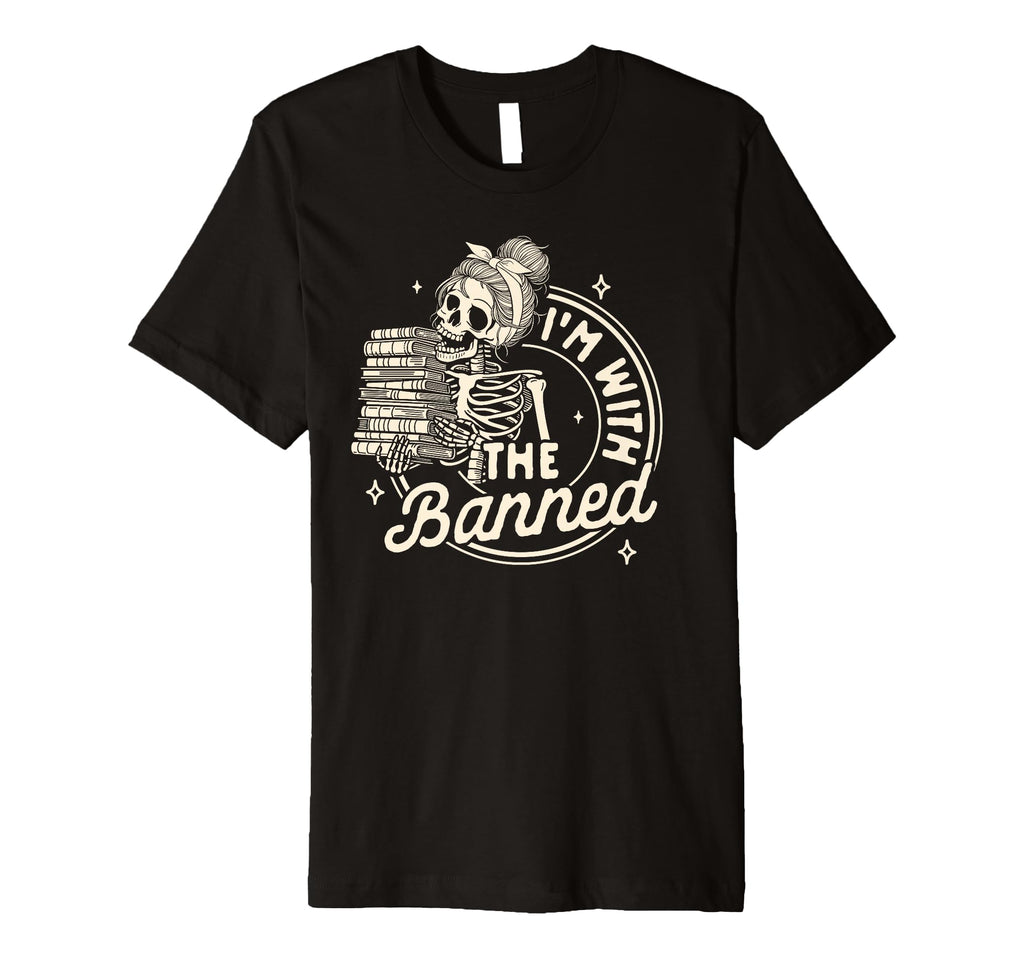 Banned Book Reader Reading Book Club T-Shirt - Minimalist Print Men Women - T-Shirt, Sweatshirt, Hoodie