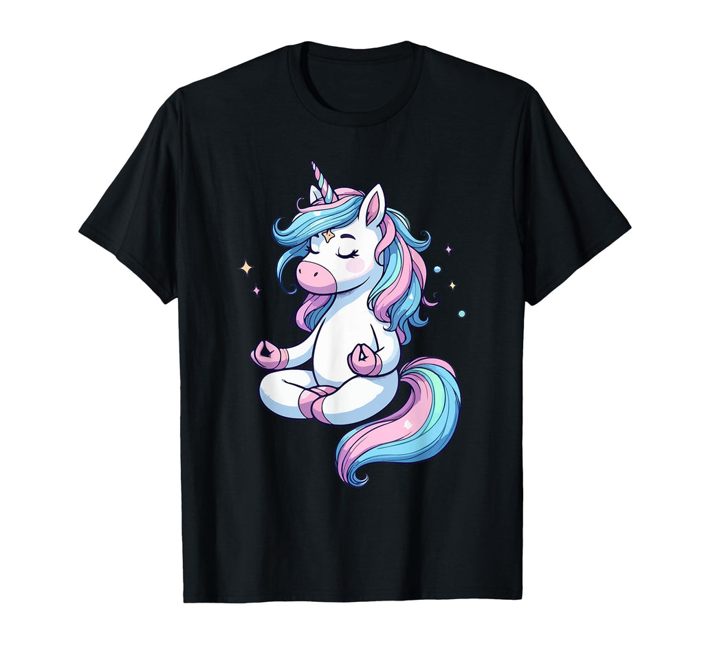 Meditation Unicorn Yoga Pose T-Shirt - Aesthetic Graphic for Adults - T-Shirt, Sweatshirt, Hoodie
