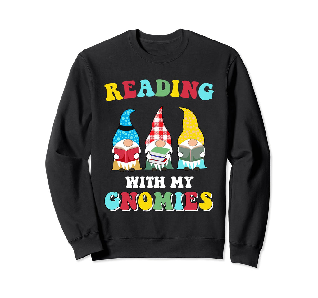 Funny Gnomies Read Books Reading Sweatshirt - Streetwear Style Men Women - T-Shirt, Sweatshirt, Hoodie