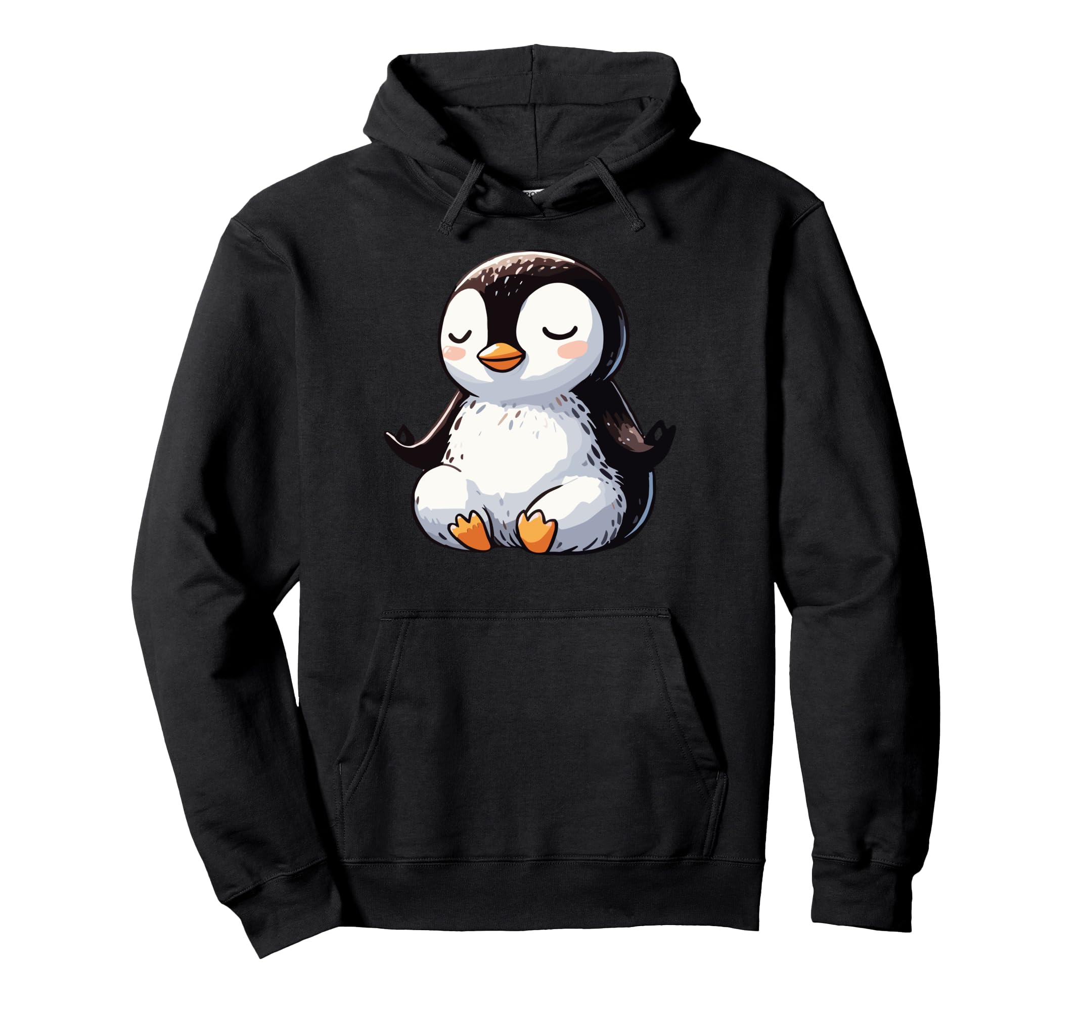 Meditation Penguin Yoga Pose Hoodie - Casual Everyday Wear for Adults - T-Shirt, Sweatshirt, Hoodie