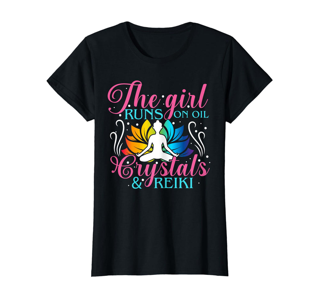 Runs Oil Crystals Reiki Chakra Healer T-Shirt - Trendy Graphic Unisex - T-Shirt, Sweatshirt, Hoodie