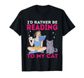 Funny Cat Coffee And Book Cat Coffee Books T-Shirt - Unique Graphic Unisex - T-Shirt, Sweatshirt, Hoodie