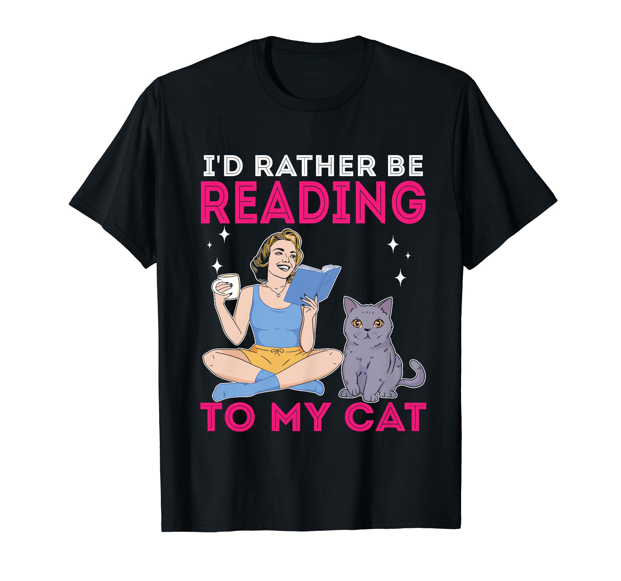 Funny Cat Coffee And Book Cat Coffee Books T-Shirt - Unique Graphic Unisex - T-Shirt, Sweatshirt, Hoodie