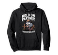 Hold Partner Im Overstimulated Funny Hoodie - Unique Graphic Unisex - T-Shirt, Sweatshirt, Hoodie