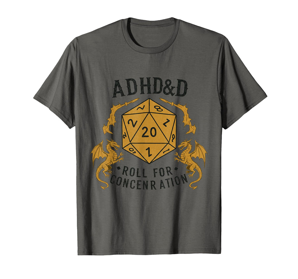Adhd D Roll Concentration Rpg T-Shirt - Custom Art Print Men Women - T-Shirt, Sweatshirt, Hoodie