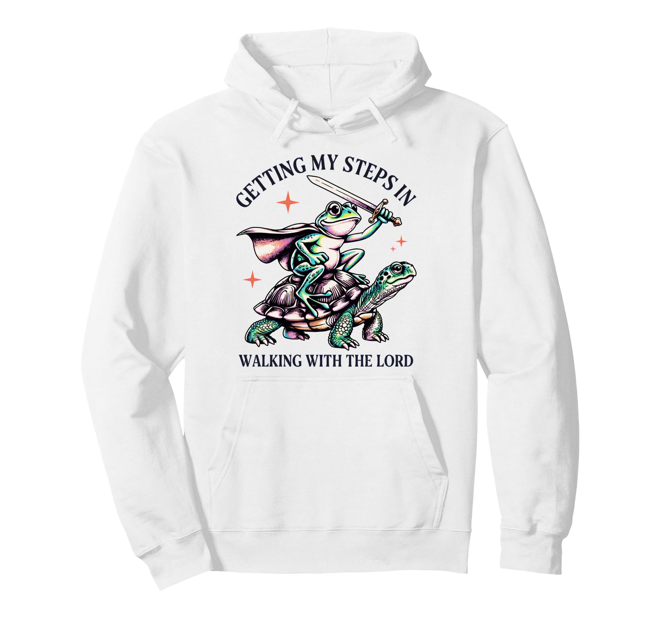 Getting My Steps Walking Lord Frog Hoodie - Fun Novelty Design Men Women - T-Shirt, Sweatshirt, Hoodie