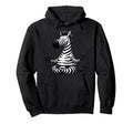 Meditation Zebra Yoga Pose Relaxing Animal Hoodie - Minimalist Print Unisex - T-Shirt, Sweatshirt, Hoodie