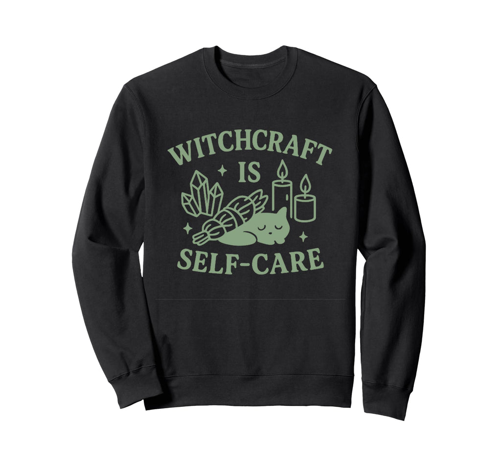 Witchcraft Is Self Care Funny Black Cat Sweatshirt - Trendy Graphic Unisex - T-Shirt, Sweatshirt, Hoodie
