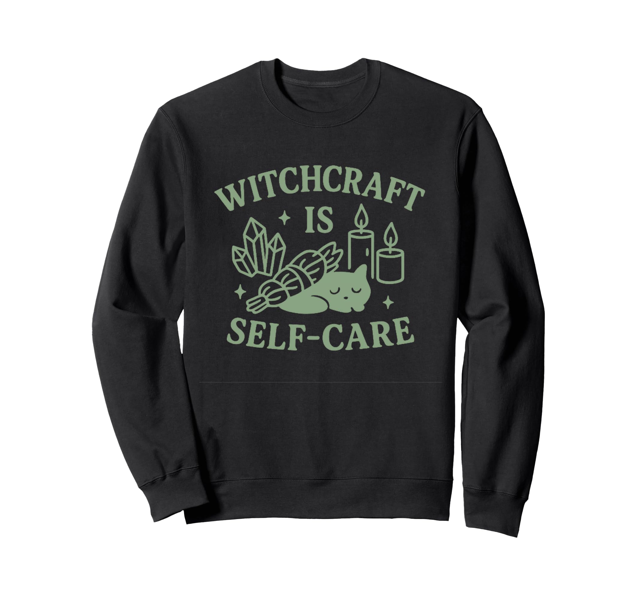 Witchcraft Is Self Care Funny Black Cat Sweatshirt - Trendy Graphic Unisex - T-Shirt, Sweatshirt, Hoodie