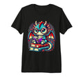 Book Dragon Reading Tri Blend T-Shirt - Novelty Apparel Men Women - T-Shirt, Sweatshirt, Hoodie