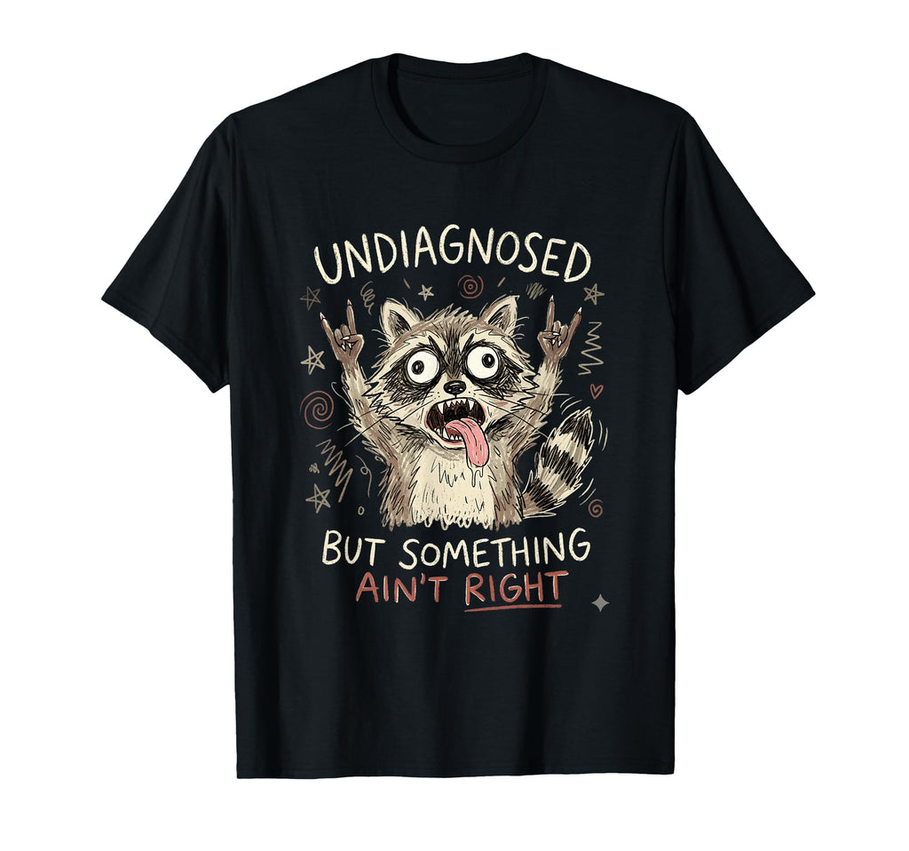 Funny Raccoon Wild Crazy Manic Raccoon T-Shirt - Unique Graphic Men Women - T-Shirt, Sweatshirt, Hoodie
