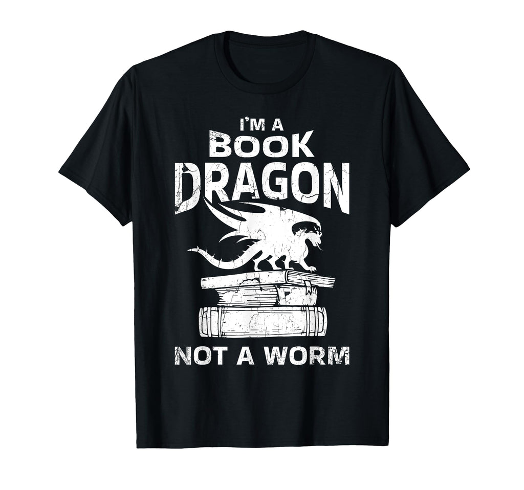 Im Book Dragon Not Worm Book Readers T-Shirt - Custom Art Print Men Women - T-Shirt, Sweatshirt, Hoodie