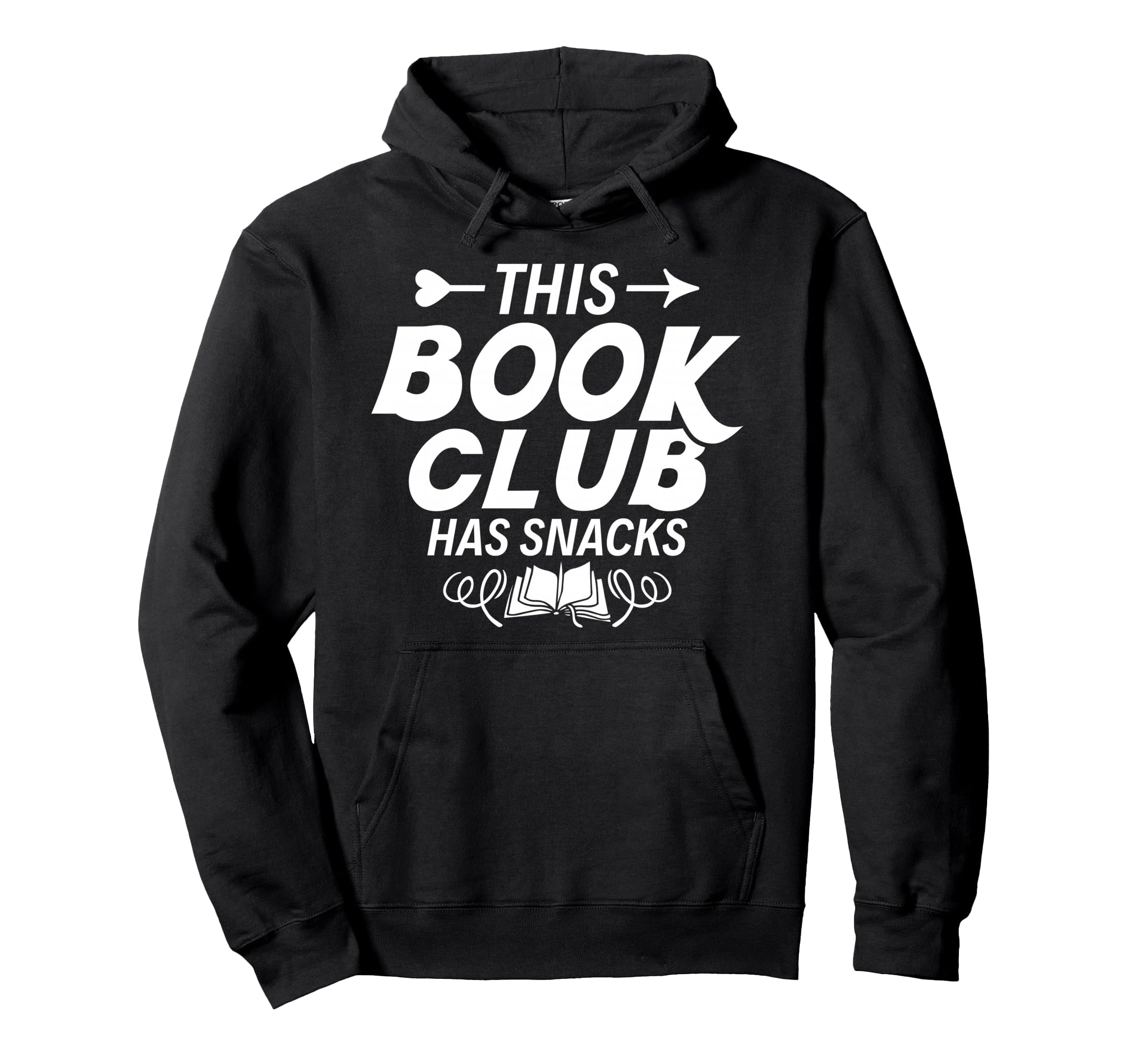 This Book Club Has Snacks Funny Reading Hoodie - Minimalist Print Men Women - T-Shirt, Sweatshirt, Hoodie