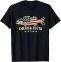 250 America Years 1776 2026 Fishing USA Flag 250th Birthday T-Shirt Unisex T-shirt, Sweatshirt, Hoodie, Long Sleeve Tee - T-Shirt, Sweatshirt, Hoodie