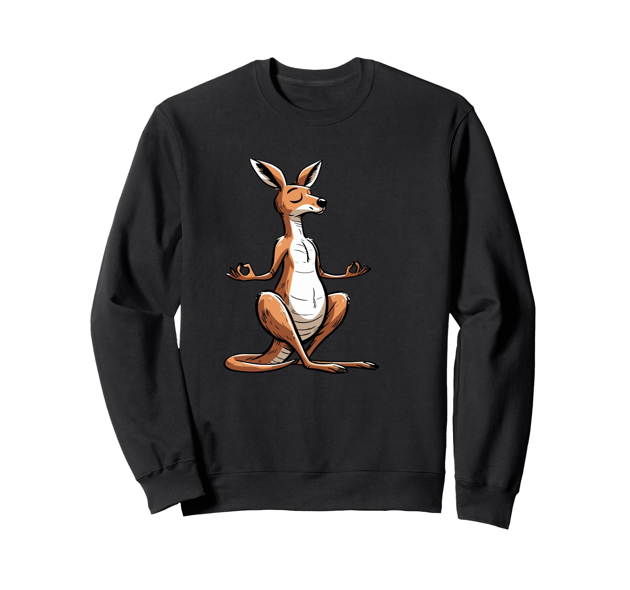 Meditation Kangaroo Yoga Pose Sweatshirt - Trendy Graphic Men Women - T-Shirt, Sweatshirt, Hoodie