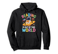 Reading Is Out This World Space Funny Hoodie - Minimalist Print Unisex - T-Shirt, Sweatshirt, Hoodie