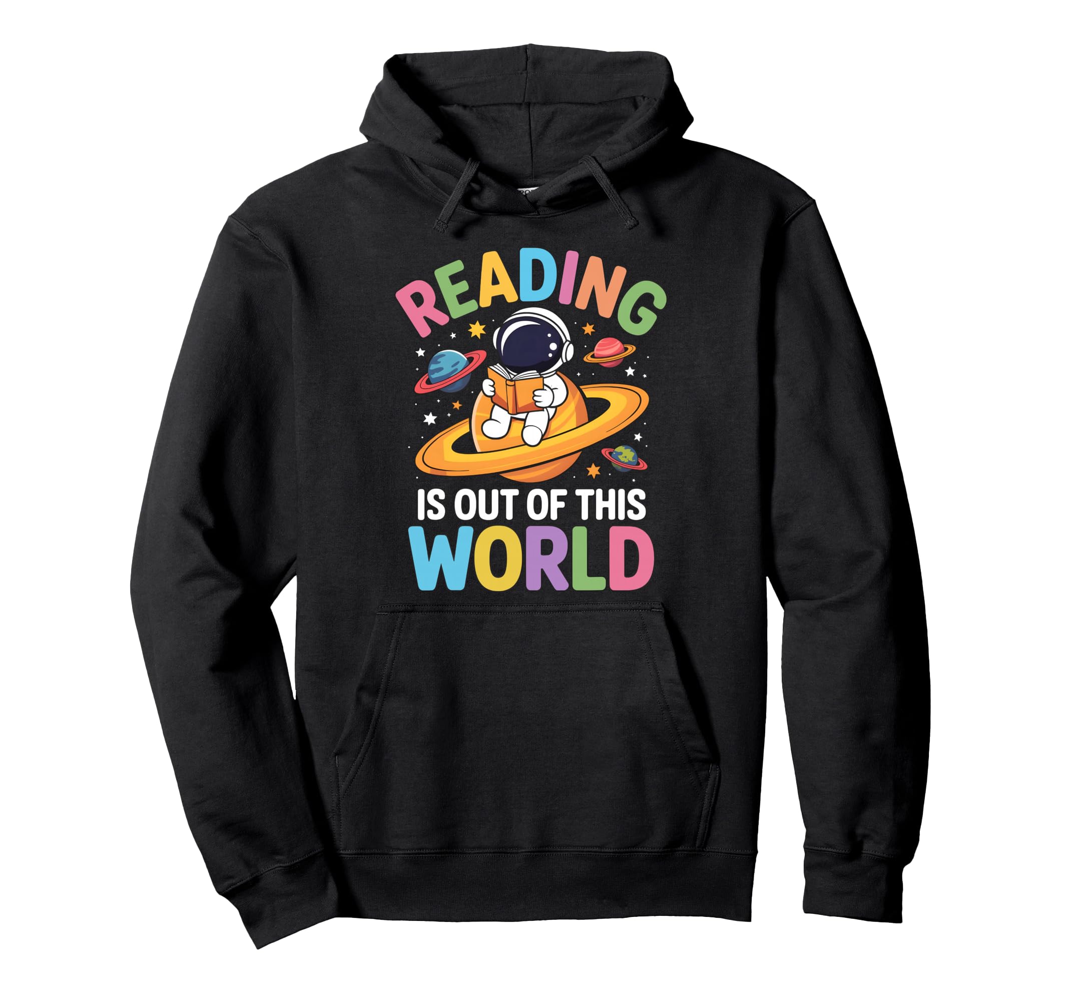 Reading Is Out This World Space Funny Hoodie - Minimalist Print Unisex - T-Shirt, Sweatshirt, Hoodie
