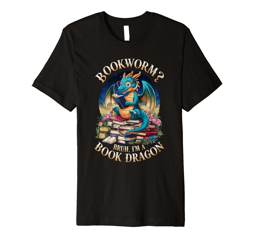 Librarian Gothic Bruh Book Dragon Bookworm T-Shirt - Trendy Graphic Unisex - T-Shirt, Sweatshirt, Hoodie