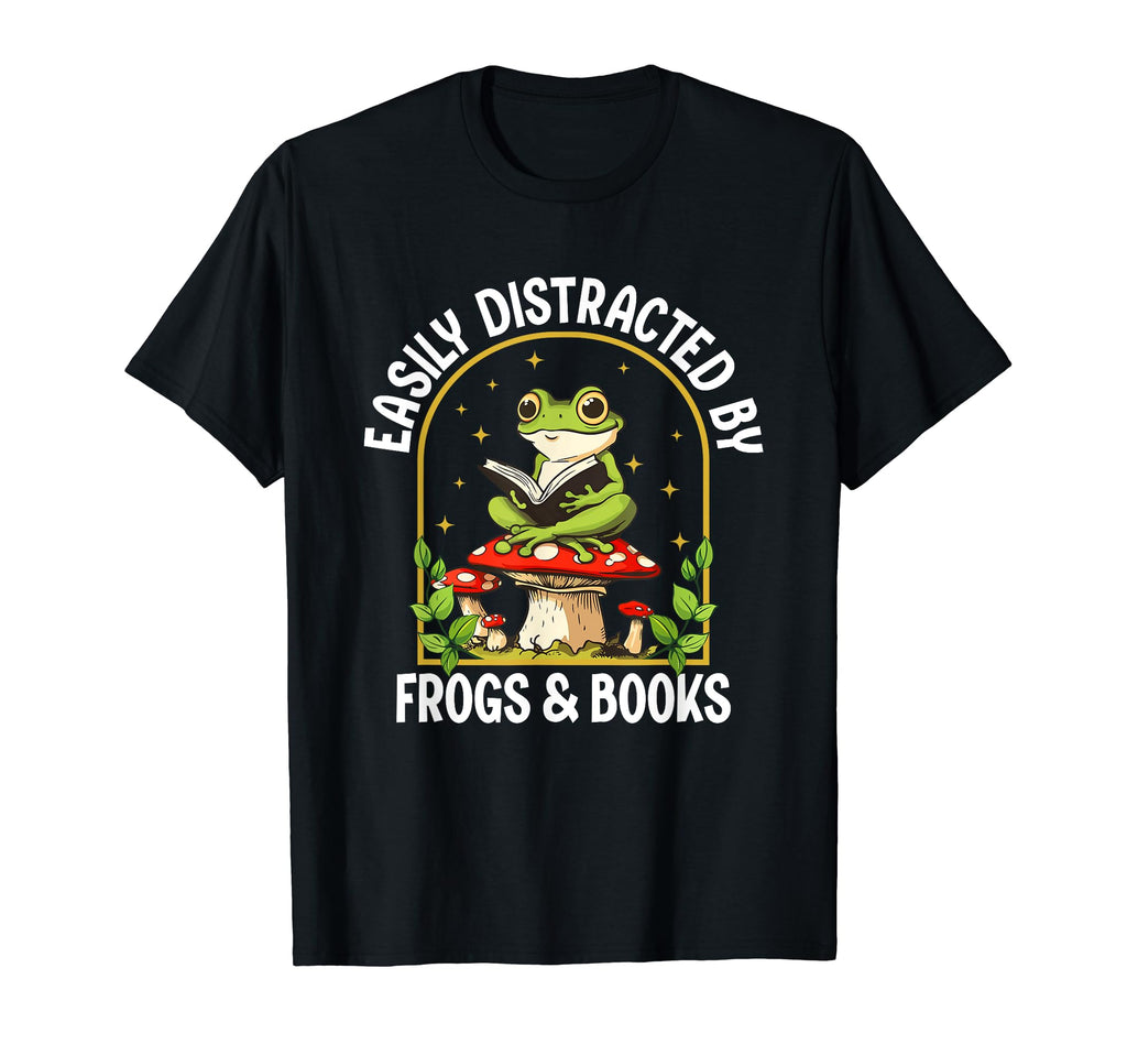Easily Distracted Books Frogs T-Shirt - Streetwear Style for Adults - T-Shirt, Sweatshirt, Hoodie