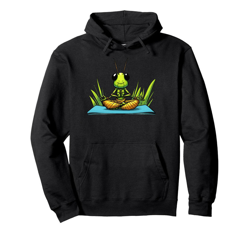 Meditation Grasshopper Yoga Pose Relaxing Hoodie - Graphic Print Unisex - T-Shirt, Sweatshirt, Hoodie