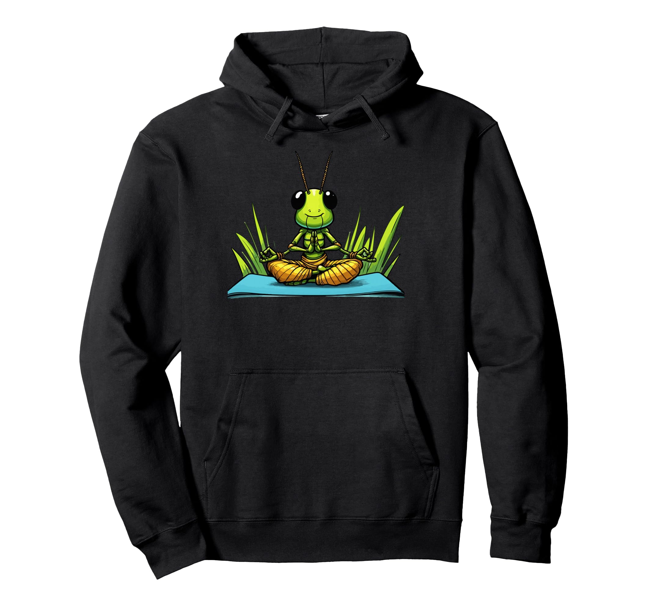 Meditation Grasshopper Yoga Pose Relaxing Hoodie - Graphic Print Unisex - T-Shirt, Sweatshirt, Hoodie