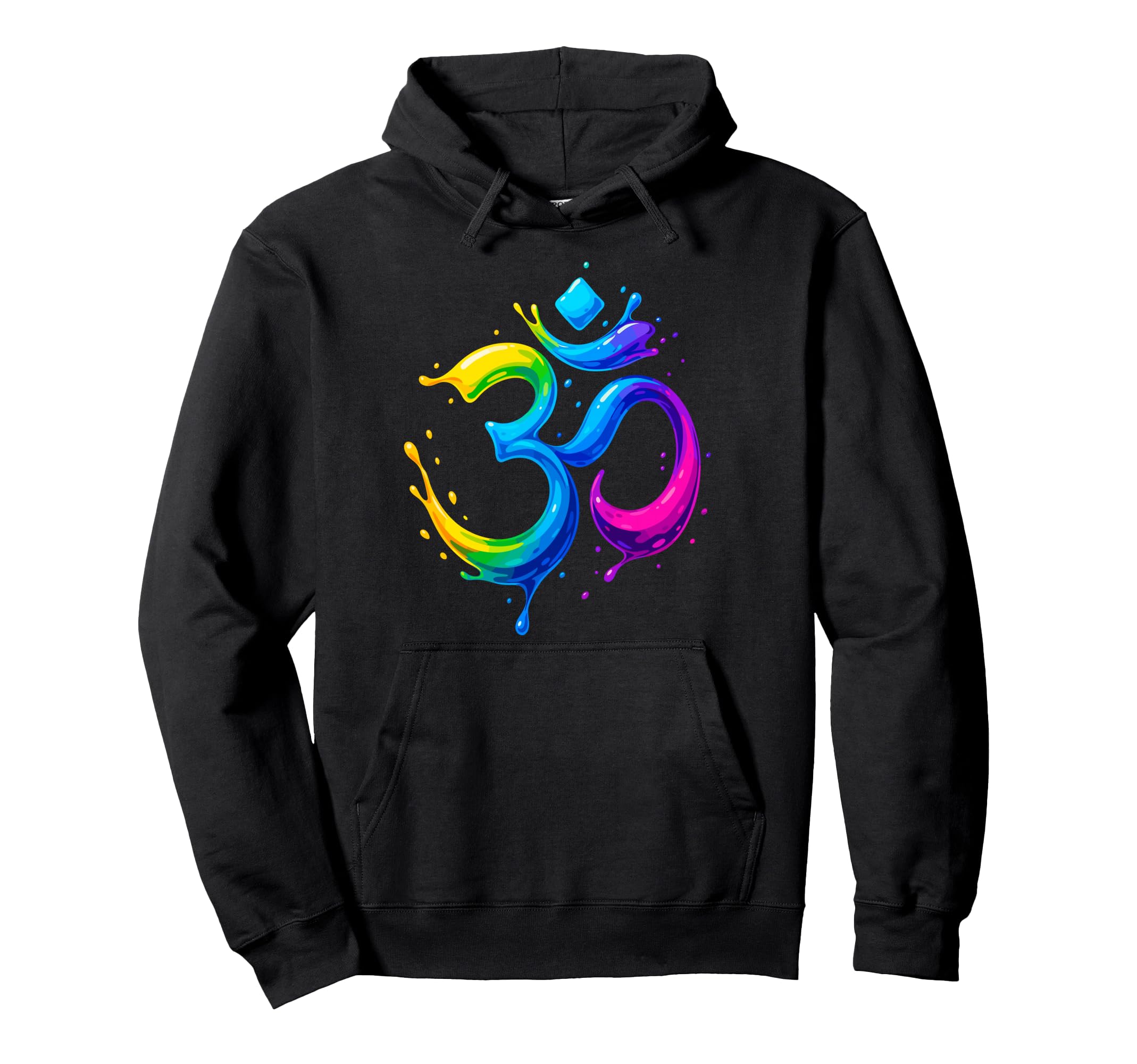 Rainbow Om Symbol Aum Chakra Yoga Meditation Hoodie - Graphic Print Unisex - T-Shirt, Sweatshirt, Hoodie