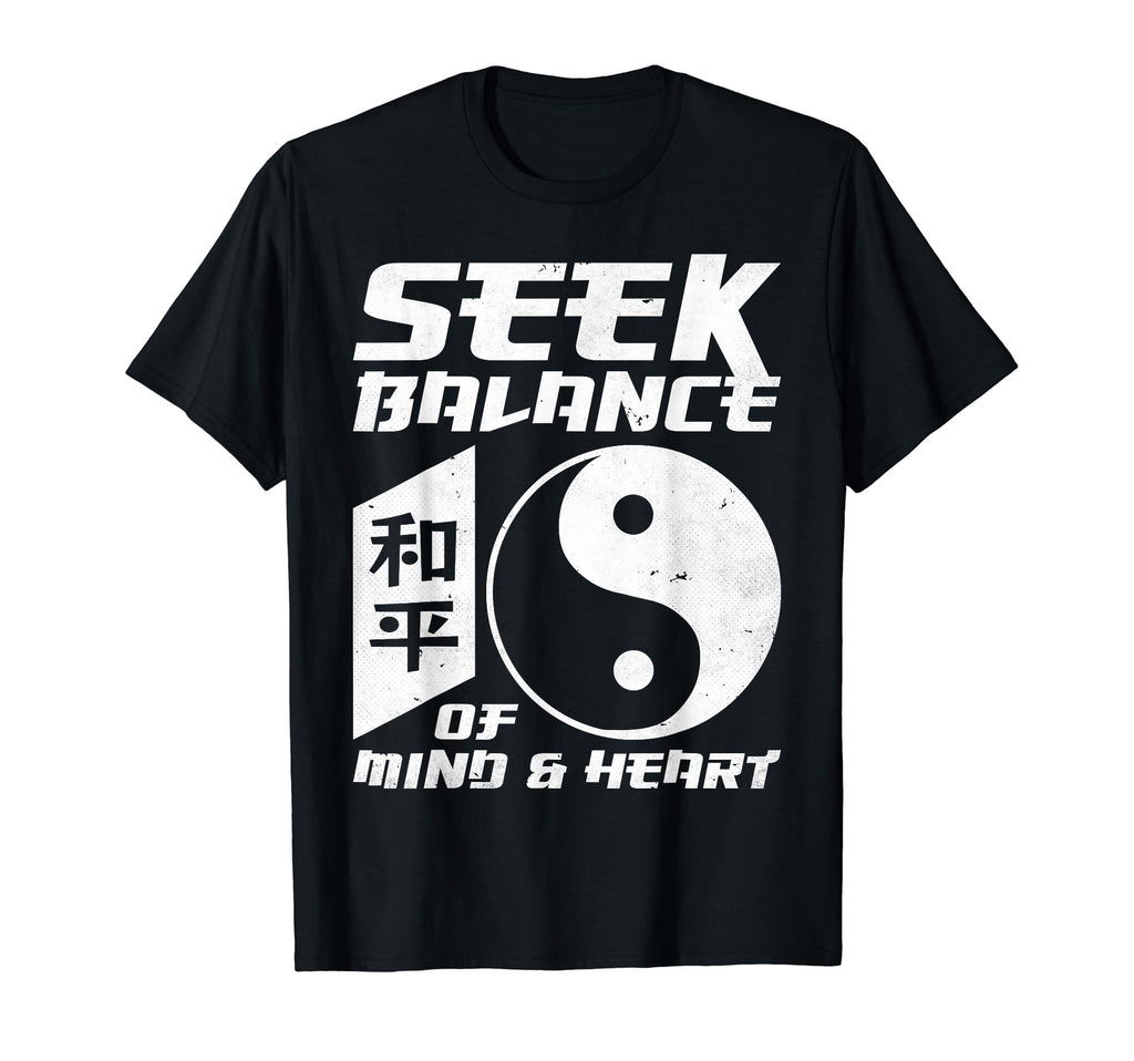 Yin Yang Seek Balance Mind Heart T-Shirt - Custom Art Print for Adults - T-Shirt, Sweatshirt, Hoodie