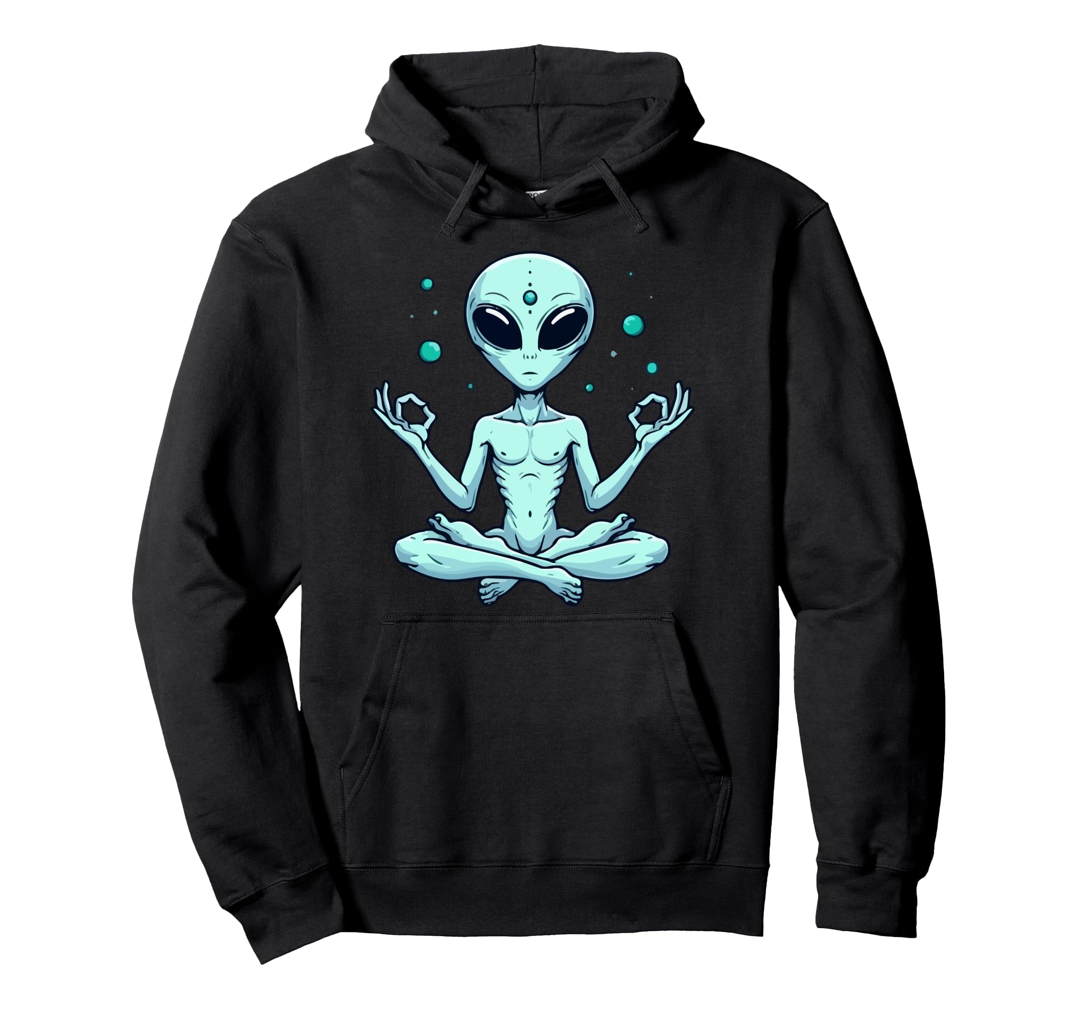 Meditation Alien Yoga Pose Relaxing Animal Hoodie - Novelty Apparel Unisex - T-Shirt, Sweatshirt, Hoodie