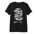 Book Stack Get Lit Clever T-Shirt - Fun Novelty Design for Adults - T-Shirt, Sweatshirt, Hoodie