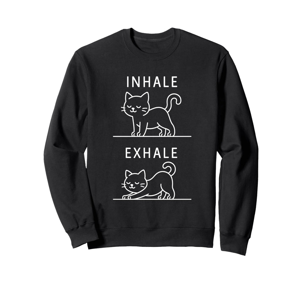 Funny Yoga Inhale Exhale Pooping Sweatshirt - Aesthetic Graphic Men Women - T-Shirt, Sweatshirt, Hoodie