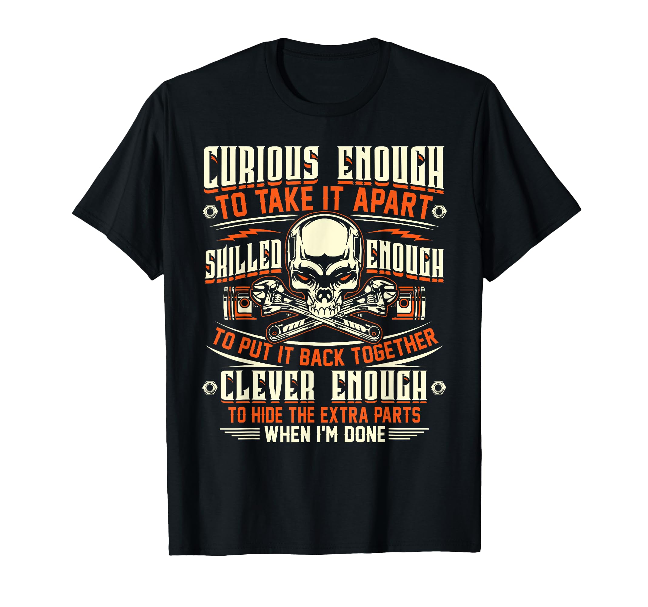 Curious Enough To Take It Apart T-Shirt - Minimalist Print Men Women - T-Shirt, Sweatshirt, Hoodie