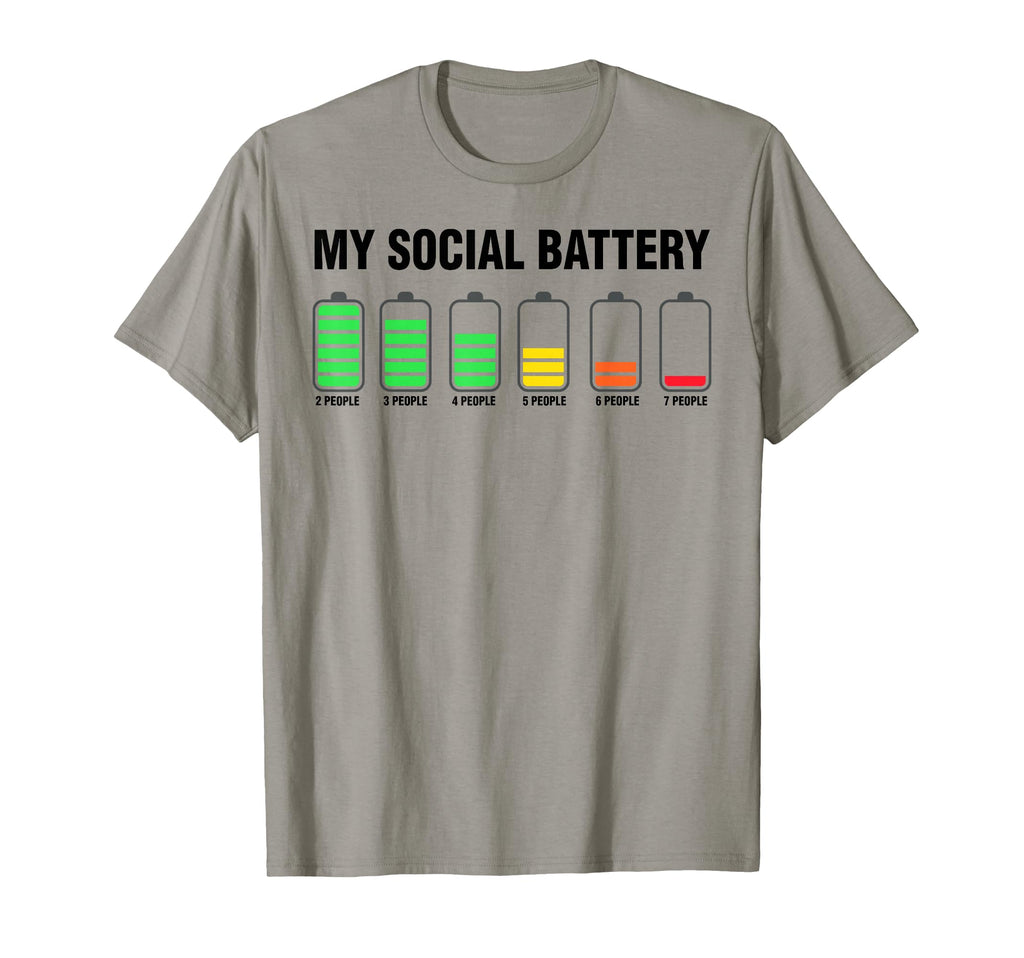 Introvert My Social Battery T-Shirt - Graphic Print Men Women - T-Shirt, Sweatshirt, Hoodie