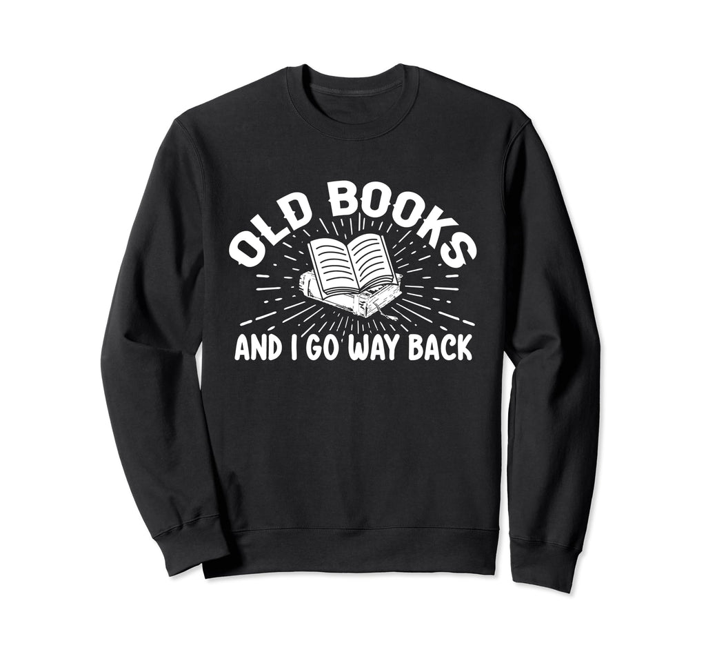 Bibliophiles Nostalgia Old Books Sweatshirt - Minimalist Print Men Women - T-Shirt, Sweatshirt, Hoodie