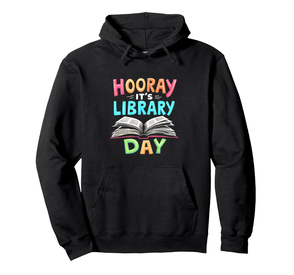 Funny Reading Books Bibliophile Hooray Hoodie - Minimalist Print Unisex - T-Shirt, Sweatshirt, Hoodie