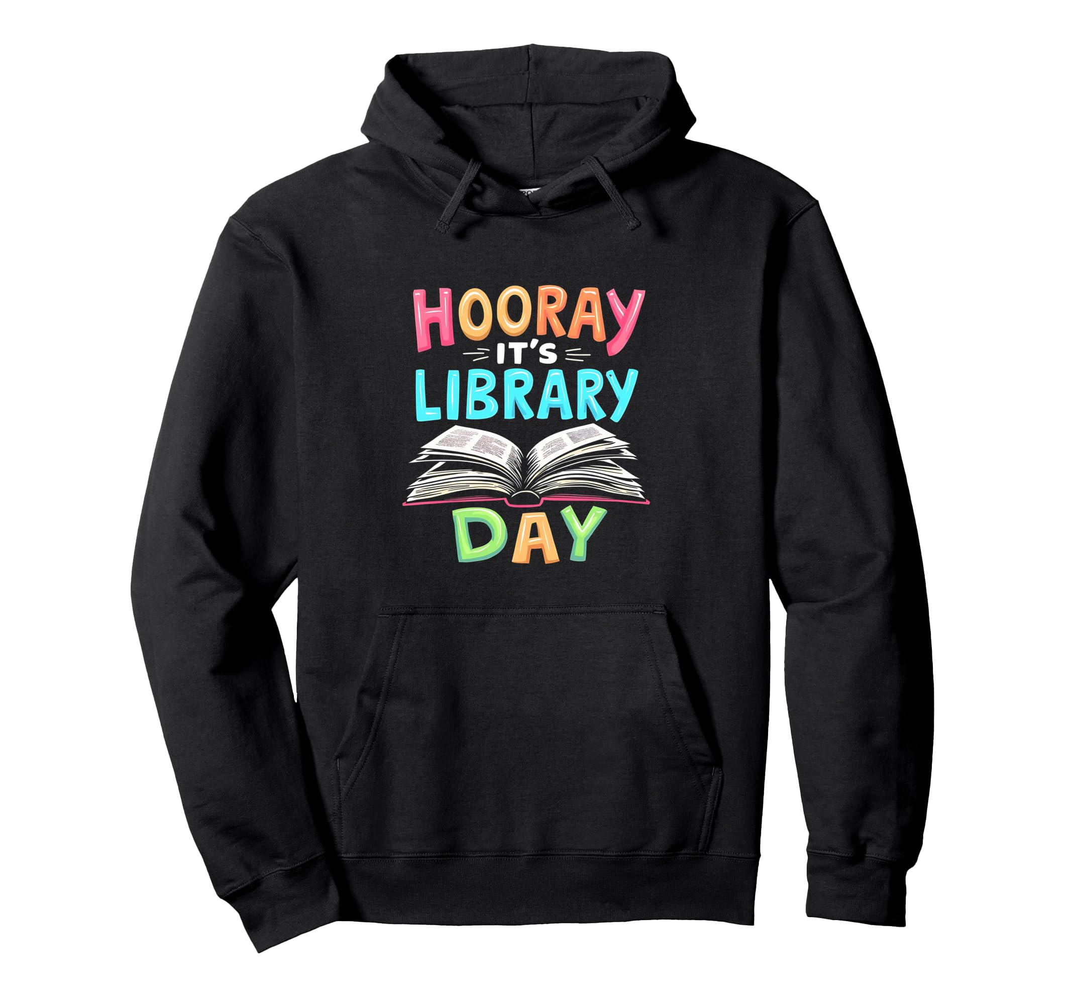 Funny Reading Books Bibliophile Hooray Hoodie - Minimalist Print Unisex - T-Shirt, Sweatshirt, Hoodie