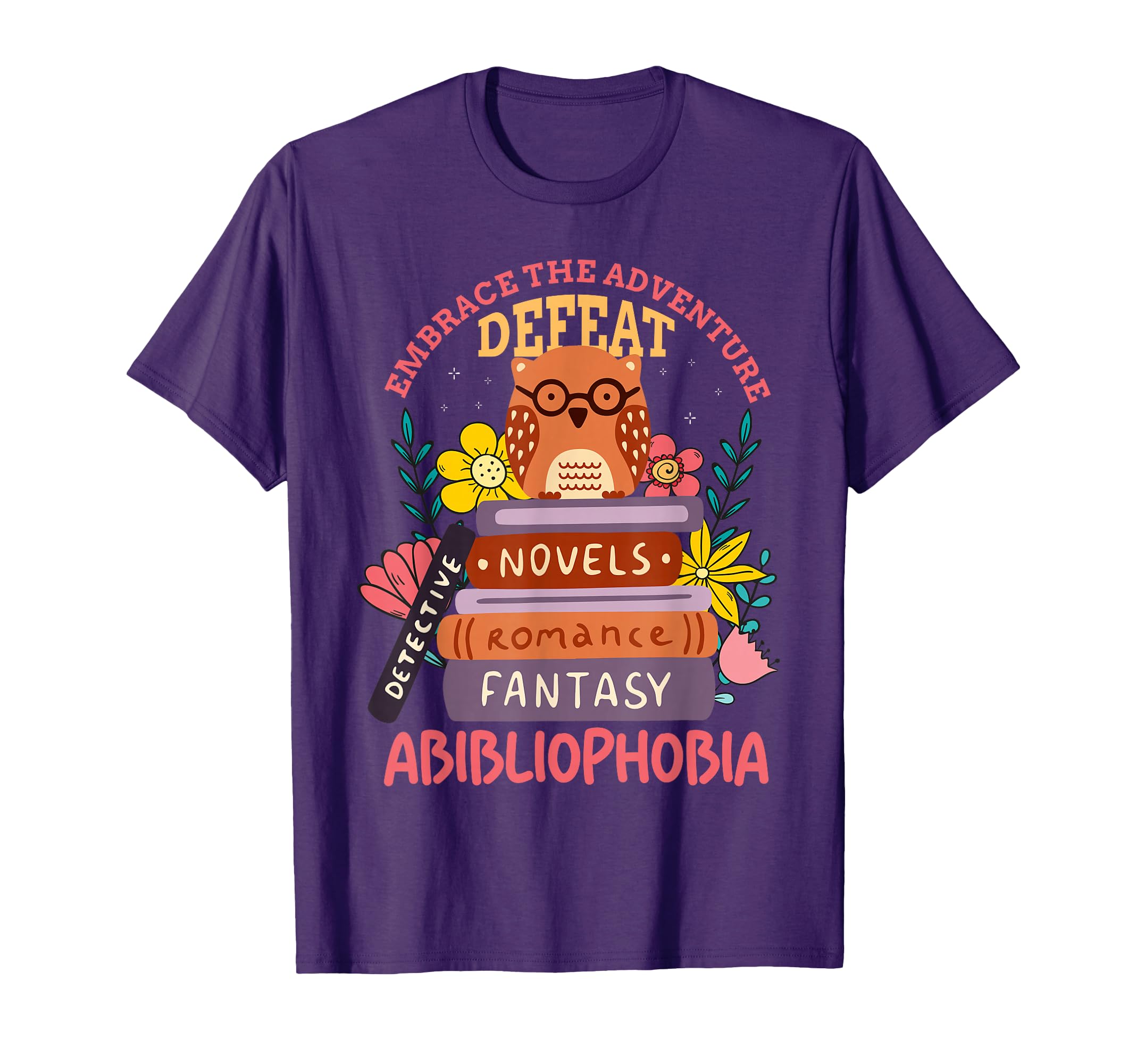 Literature Abibliophobia Book Reader T-Shirt - Minimalist Print for Adults - T-Shirt, Sweatshirt, Hoodie