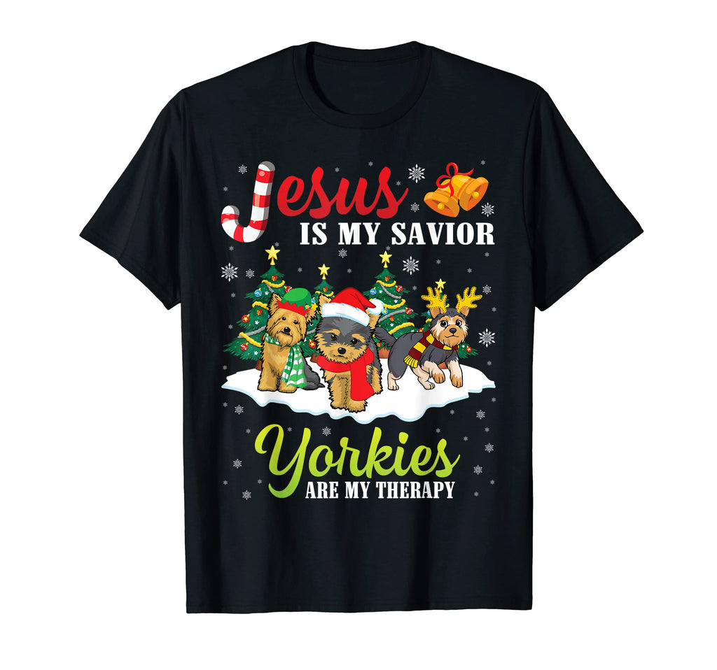 Jesus Is My Savior Yorkies Are My T-Shirt - Minimalist Print for Adults - T-Shirt, Sweatshirt, Hoodie