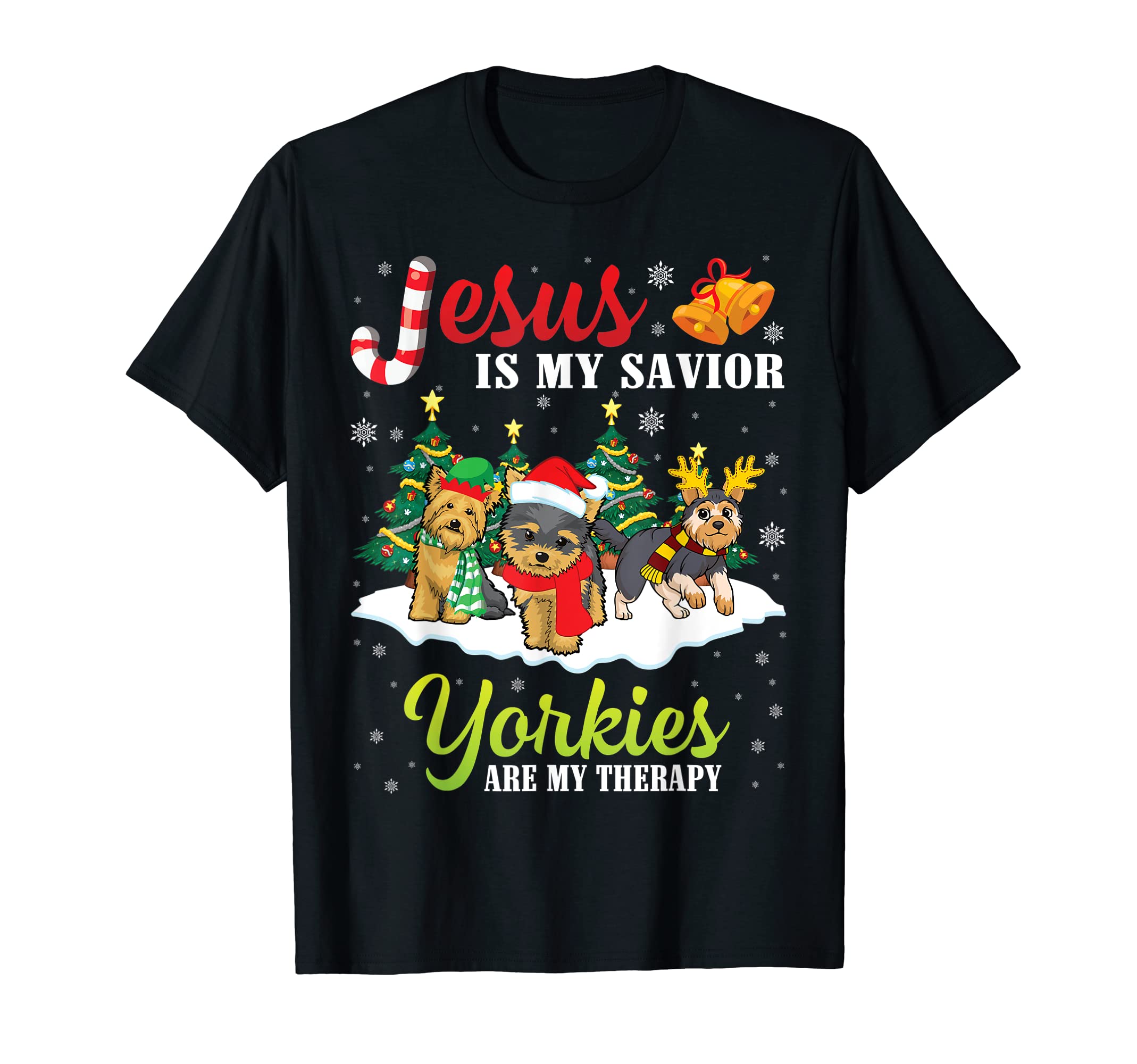 Jesus Is My Savior Yorkies Are My T-Shirt - Minimalist Print for Adults - T-Shirt, Sweatshirt, Hoodie