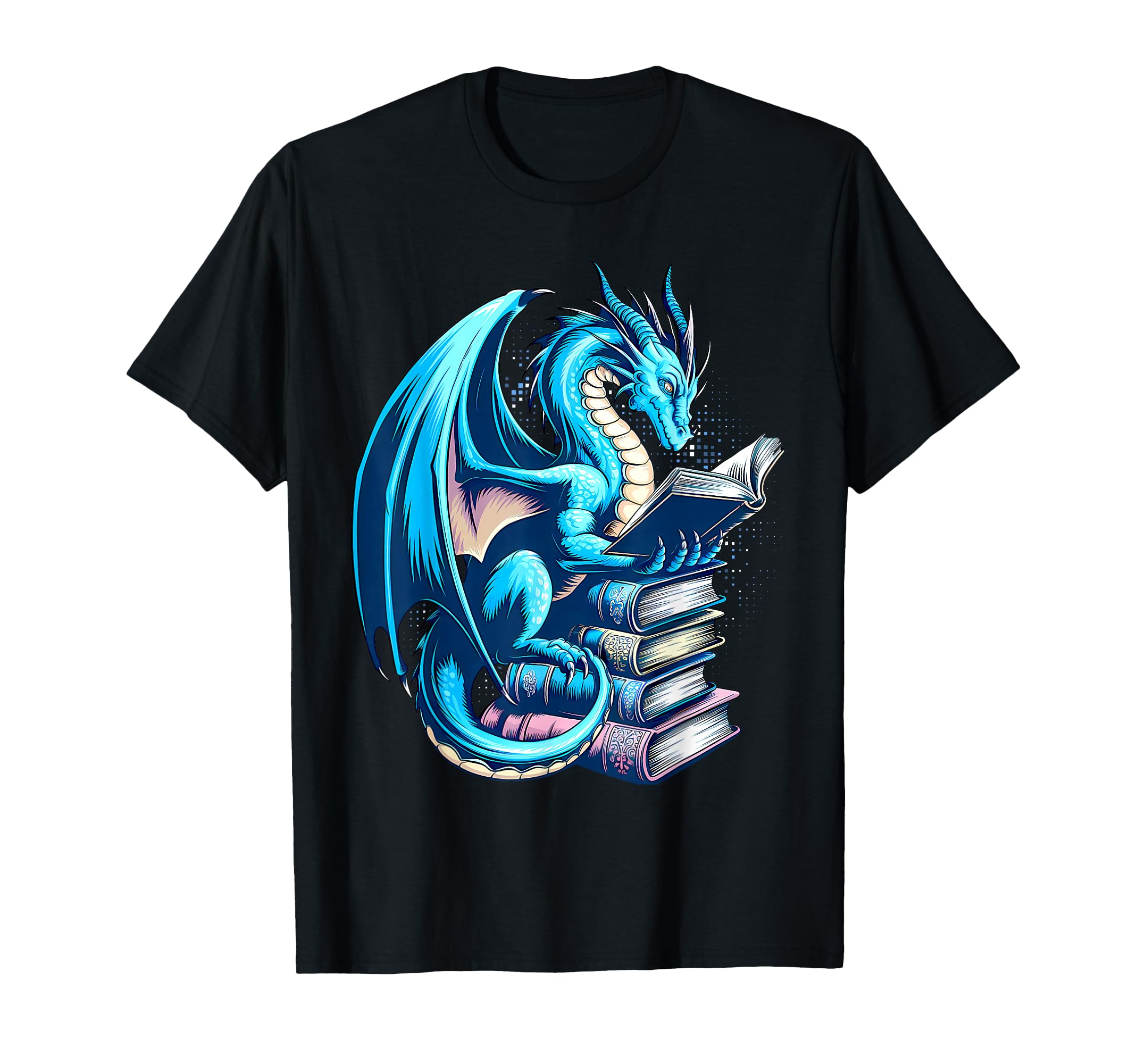 Bookworm Book Lover Dragon Reading T-Shirt - Casual Everyday Wear Unisex - T-Shirt, Sweatshirt, Hoodie