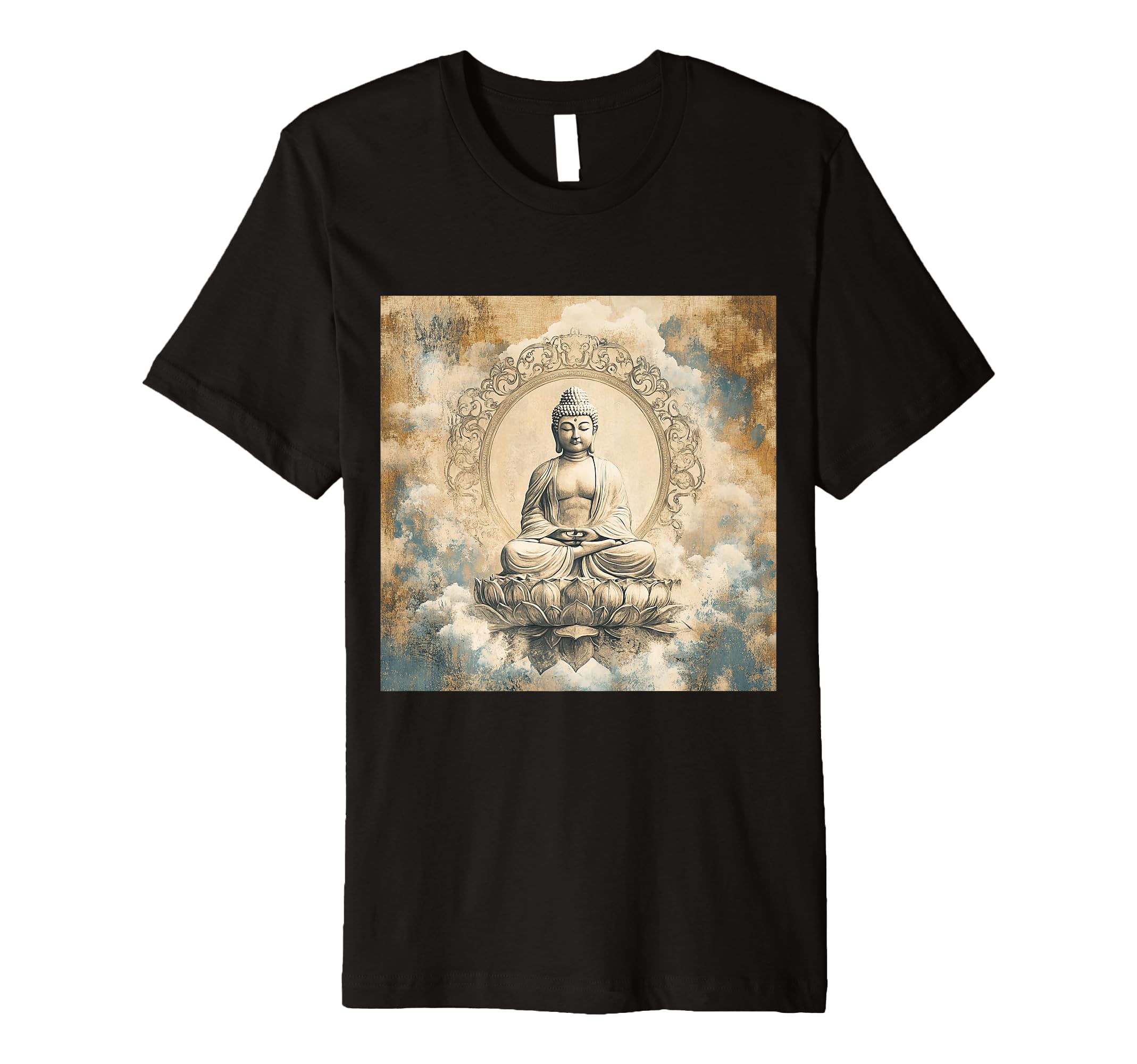 Meditating Buddha Tibetan Buddhism T-Shirt - Trendy Graphic for Adults - T-Shirt, Sweatshirt, Hoodie