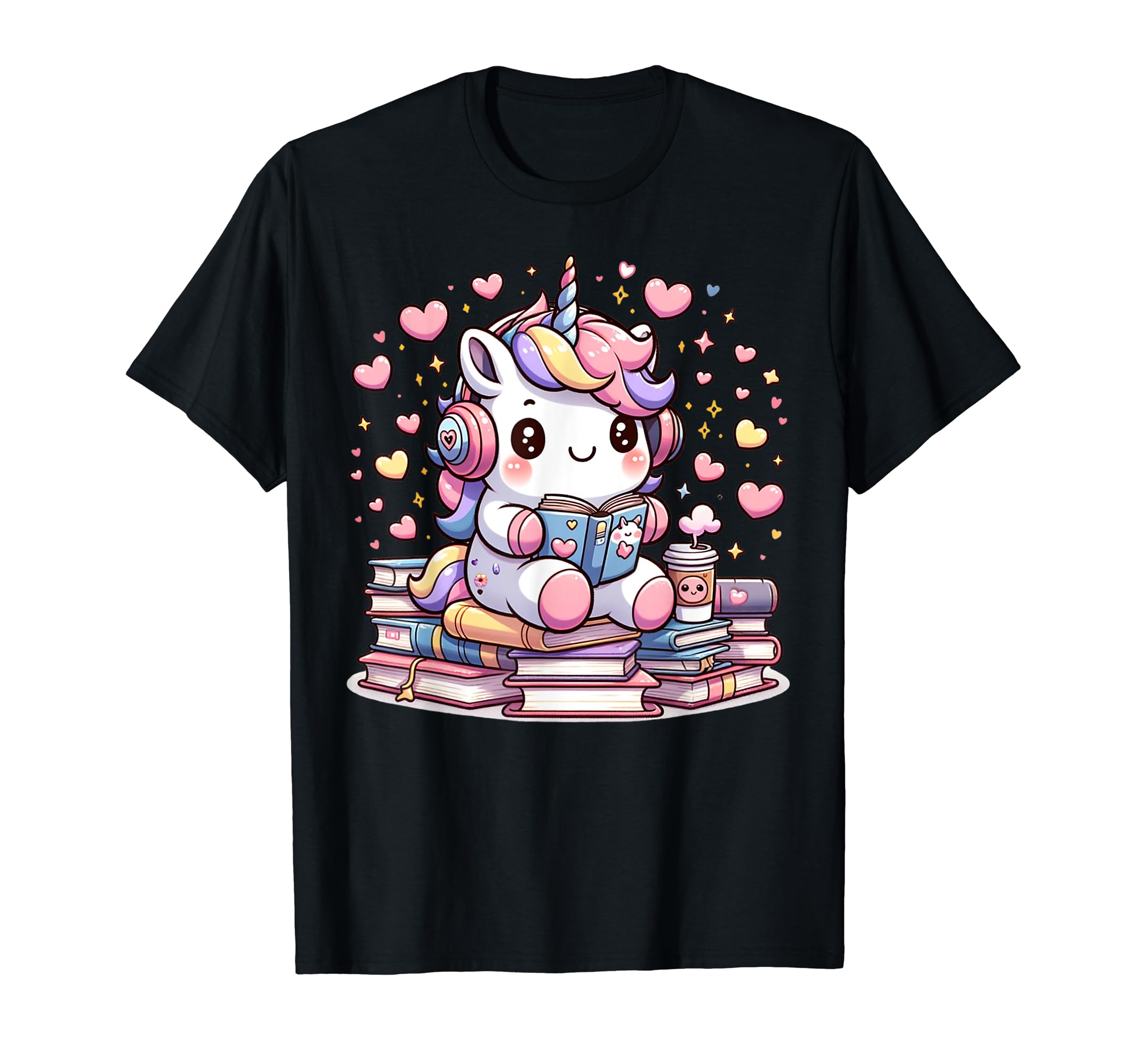 Funny Anime Kawaii Rainbow Unicorn T-Shirt - Novelty Apparel for Adults - T-Shirt, Sweatshirt, Hoodie