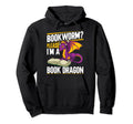 Im Book Dragon Book Reading Hoodie - Casual Everyday Wear Men Women - T-Shirt, Sweatshirt, Hoodie