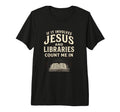 Bookish Jesus Libraries Funny T-Shirt - Minimalist Print for Adults - T-Shirt, Sweatshirt, Hoodie