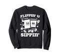 Flippin And Sippin Mascot Book And Sweatshirt - Unique Graphic for Adults - T-Shirt, Sweatshirt, Hoodie