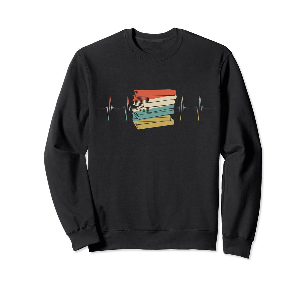 Book Discussion Clubs Heartbeat Ecg Sweatshirt - Fun Novelty Design Unisex - T-Shirt, Sweatshirt, Hoodie