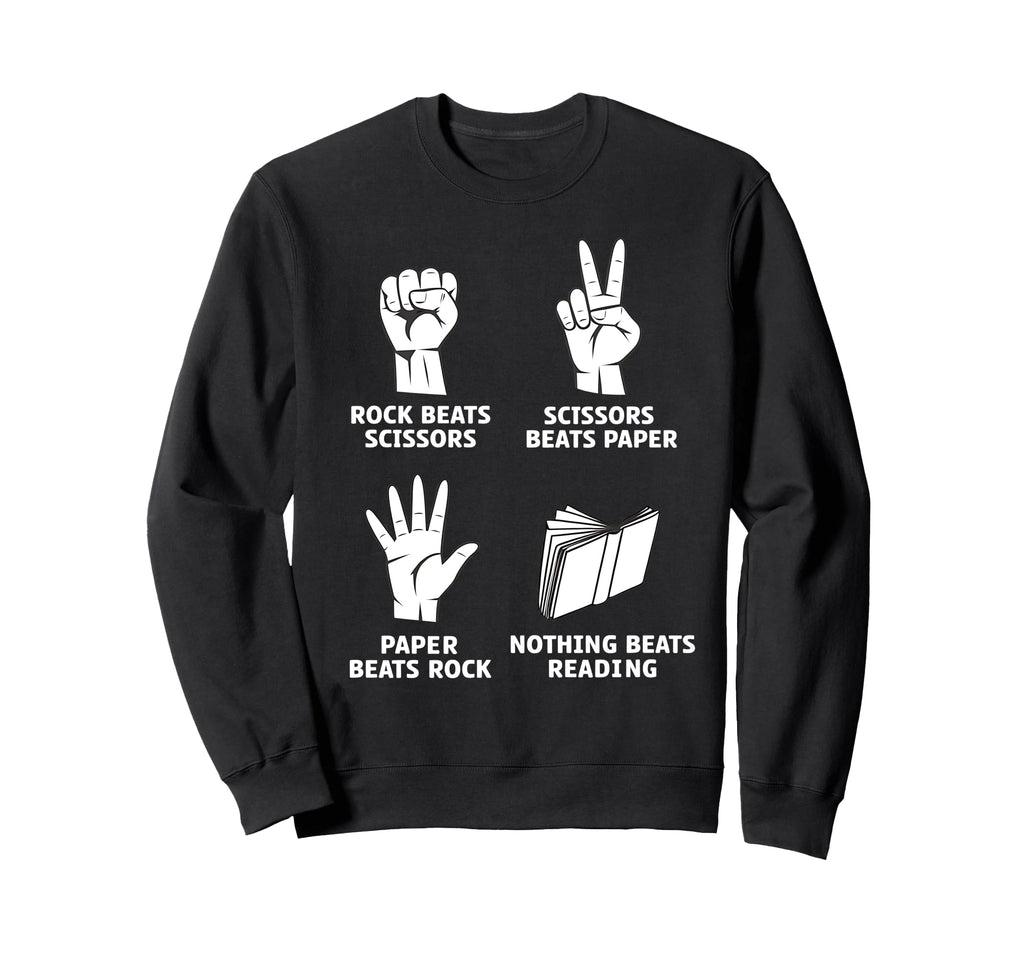 Nothing Beats Reading Rock Sweatshirt - Casual Everyday Wear for Adults - T-Shirt, Sweatshirt, Hoodie