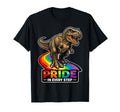 Pride Every Step Roaring Dino Rainbow T-Shirt - Unique Graphic Men Women - T-Shirt, Sweatshirt, Hoodie